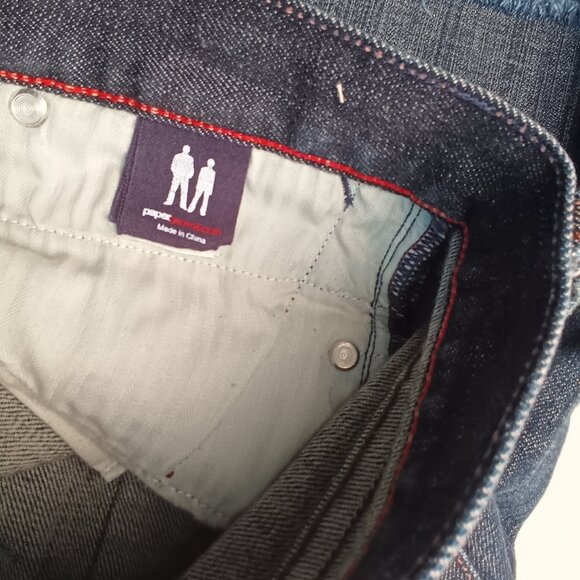 Paper Denim & Cloth Denim Shorts Size 29/8 Bermuda Length Mid Rise Raw Edge Hem - Picture 4 of 9